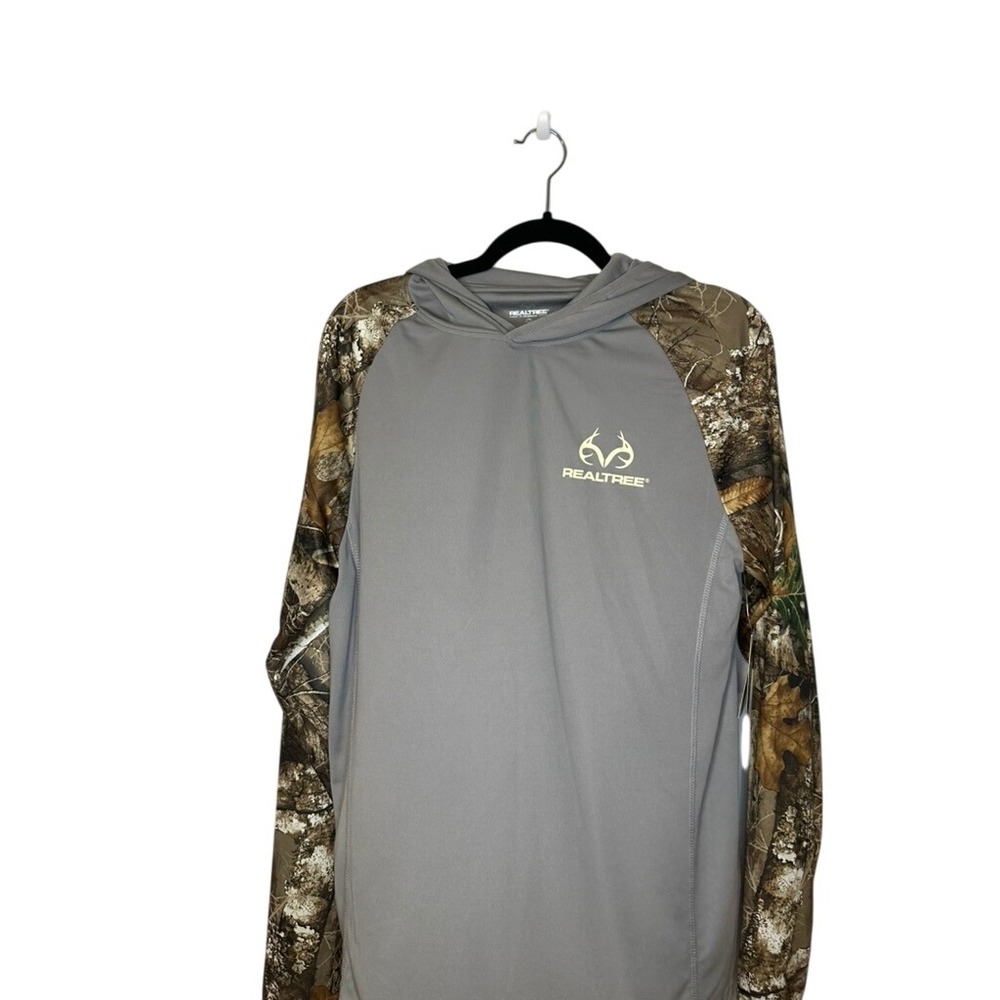 Realtree Stealth by Colosseum Hunting Hoodie Camo Long Sleeve Mens Medium‎ NWT